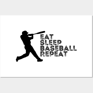 Eat Sleep Baseball Repeat Posters and Art